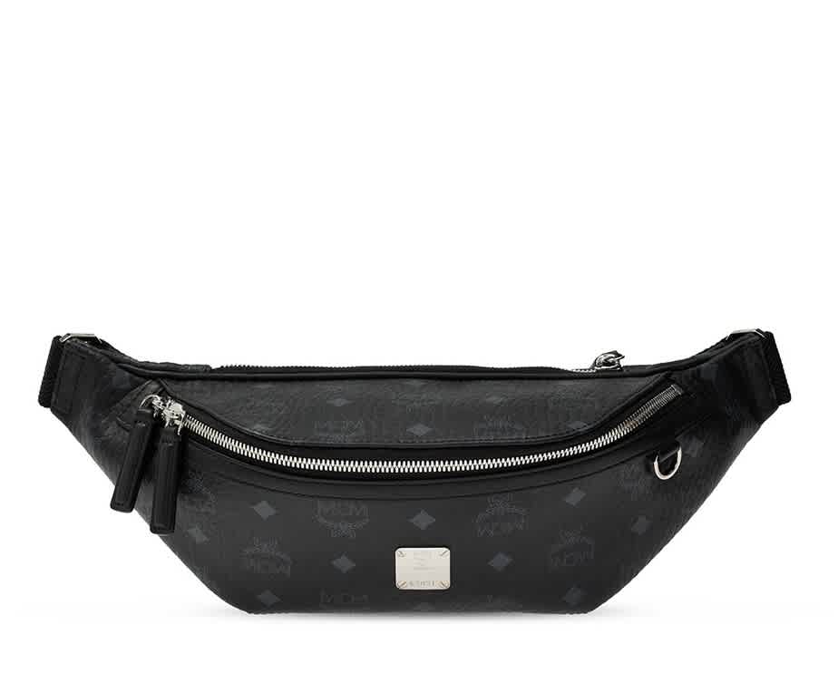 MCM Black Visetos Medium Fursten Belt Bag MMZAAFI01BK001 | eBay