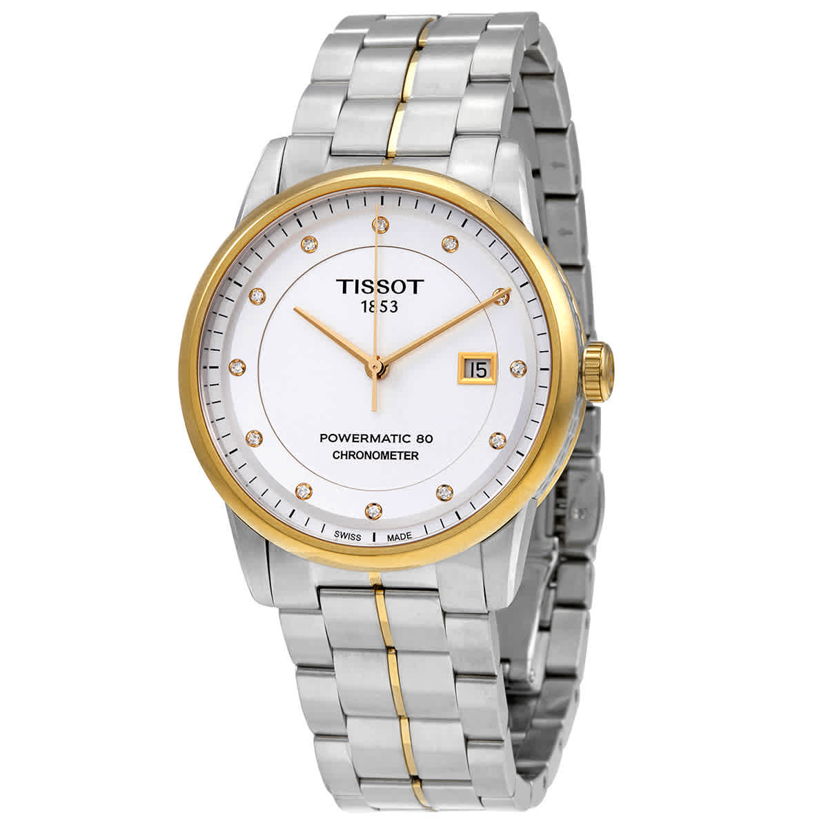 tissot luxury automatic black dial men's watch