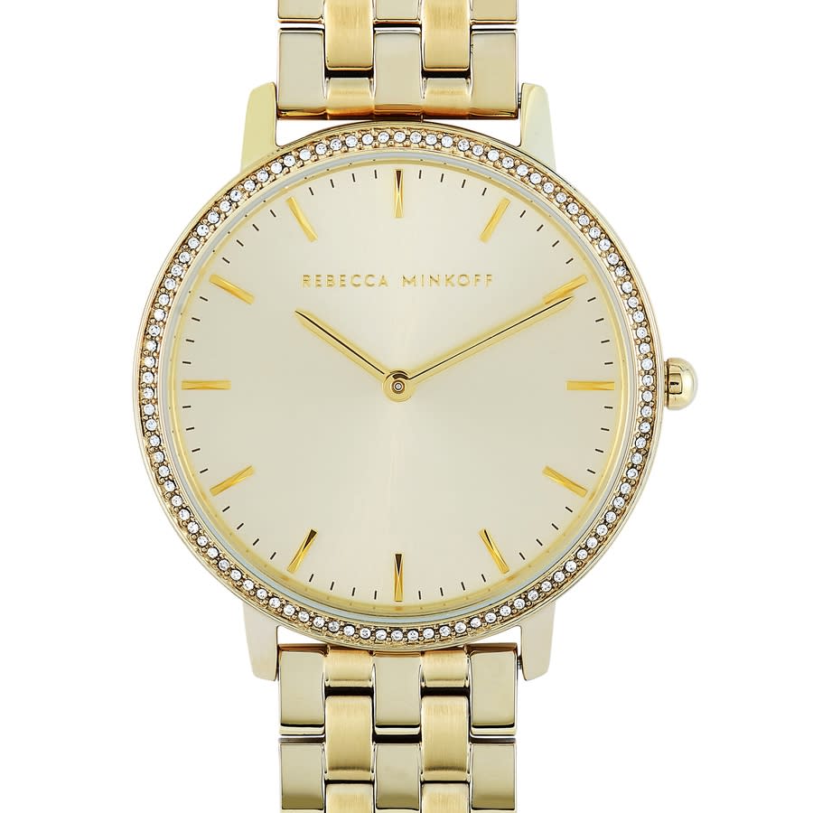 Rebecca Minkoff Major Quartz Crystal Gold Dial Ladies Watch 2200348 88$