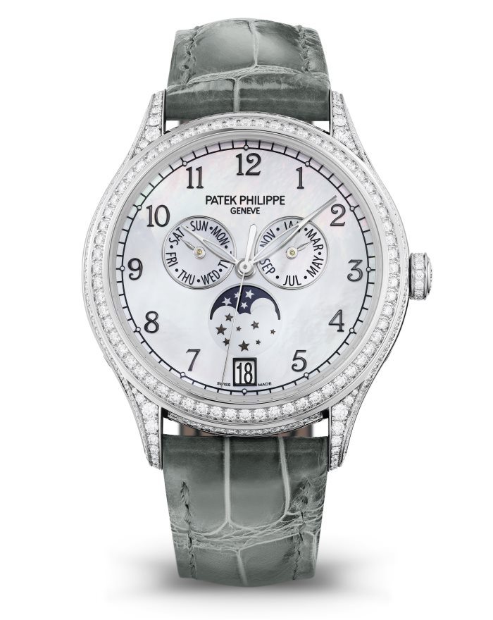 Patek Philippe Grand Complications Automatic Diamond White Dial Watch 4948G-010 79065$