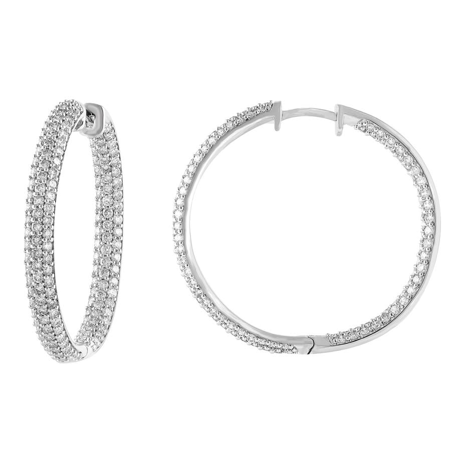 Brilliant Diamond 14KT White Gold 180 Carat Lab Grown Diamond Stud Earrings for Women 595$