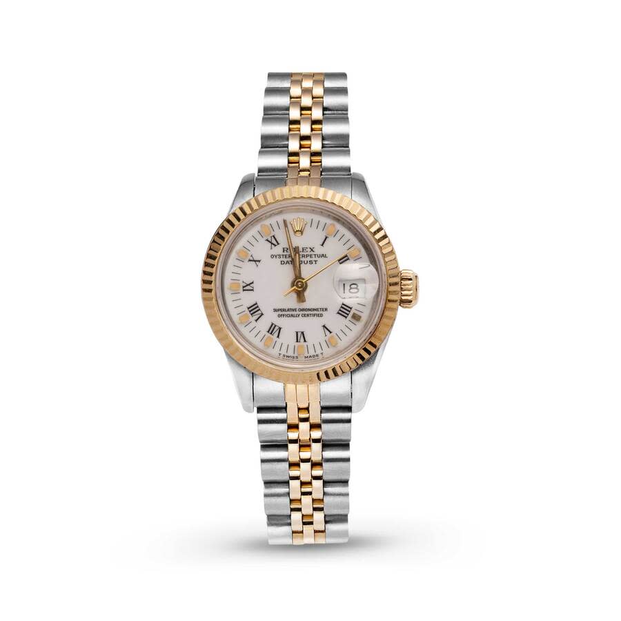 Preowned Rolex Datejust Automatic Chronometer White Dial Ladies Watch 69173