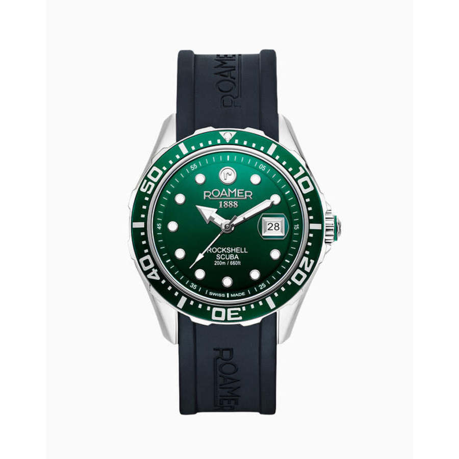 Roamer Rockshell Mark Iii Green Dial Mens Watch 867833 41 75 02