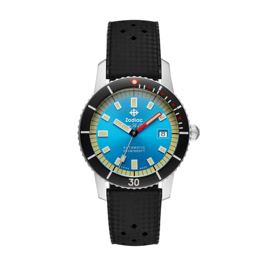 Zodiac Super Sea Wolf 53 Compression Automatic Blue Dial Mens Watch ZO9275 695$