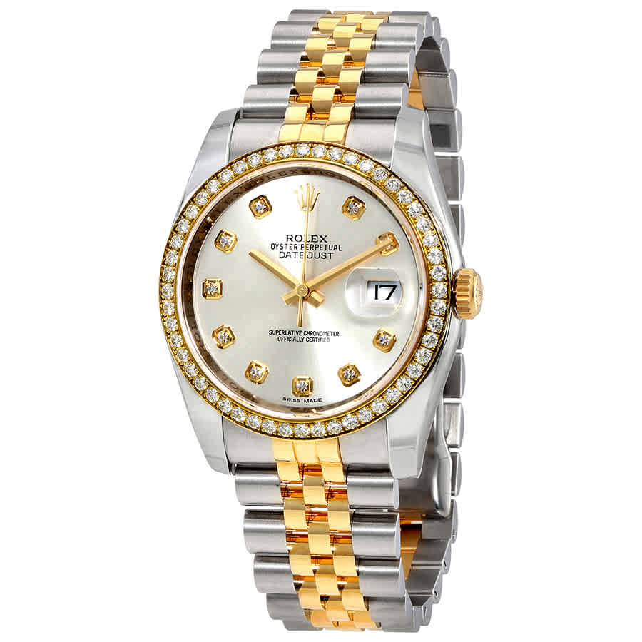 Rolex Oyster Perpetual Datejust 36 Silver Dial Stainless Steel and 18K Yellow Gold Jubilee Bracelet Automatic Ladies Watch 116243SDJ Rolex Oyster Perpetual Datejust 36 Silver Dial Stainless Steel and 18K Yellow Gold Jubilee Bracelet Automatic Ladies Watch 116243SDJ