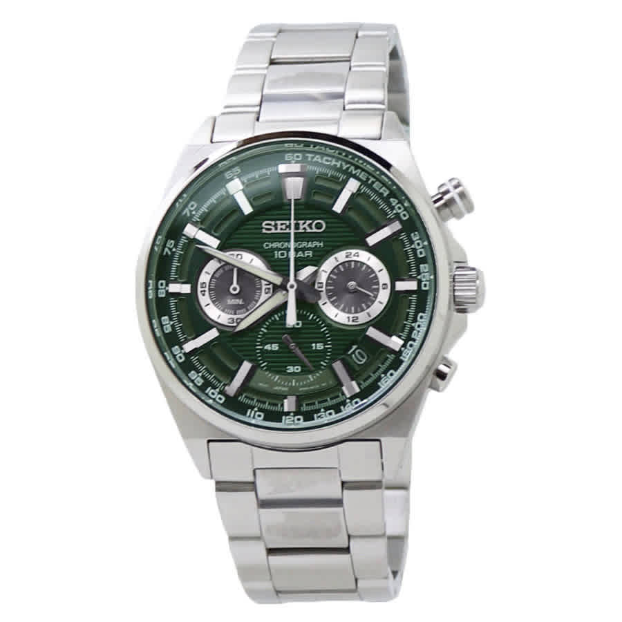 Steel Men\'s Dial Green Stainless Quartz eBay SSB405P1 Seiko Watch Chronograph |