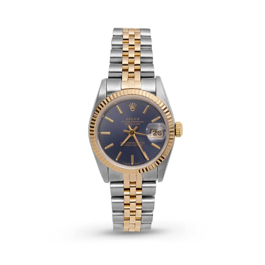 Preowned Rolex Datejust Automatic Chronometer Blue Dial Ladies Watch 69173 BLSJ
