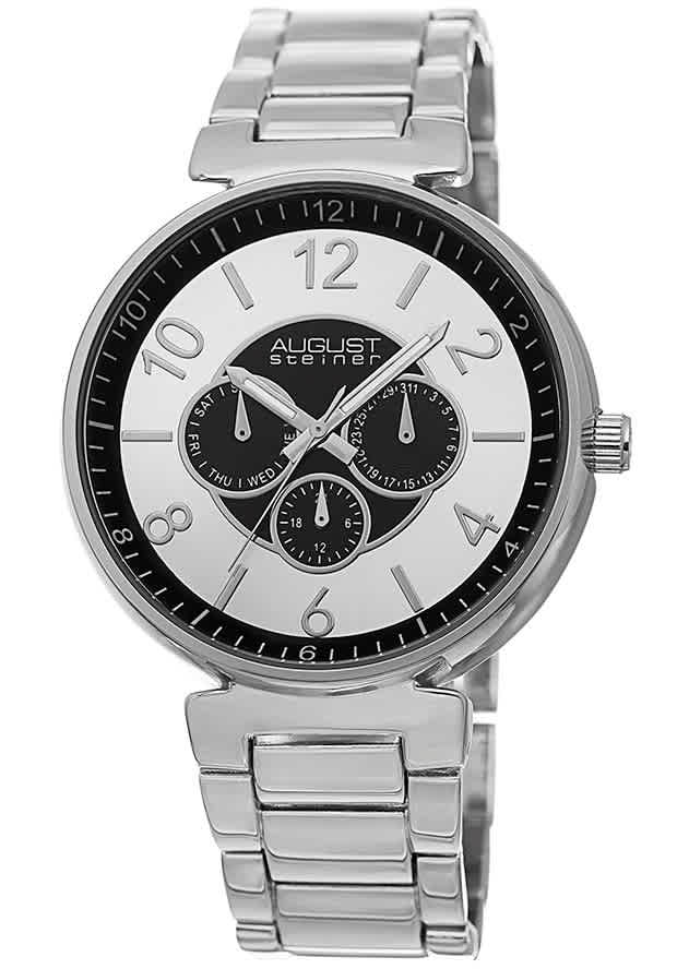 August Steiner Multi-Function Silver Dial Mens Watch AS8102SS