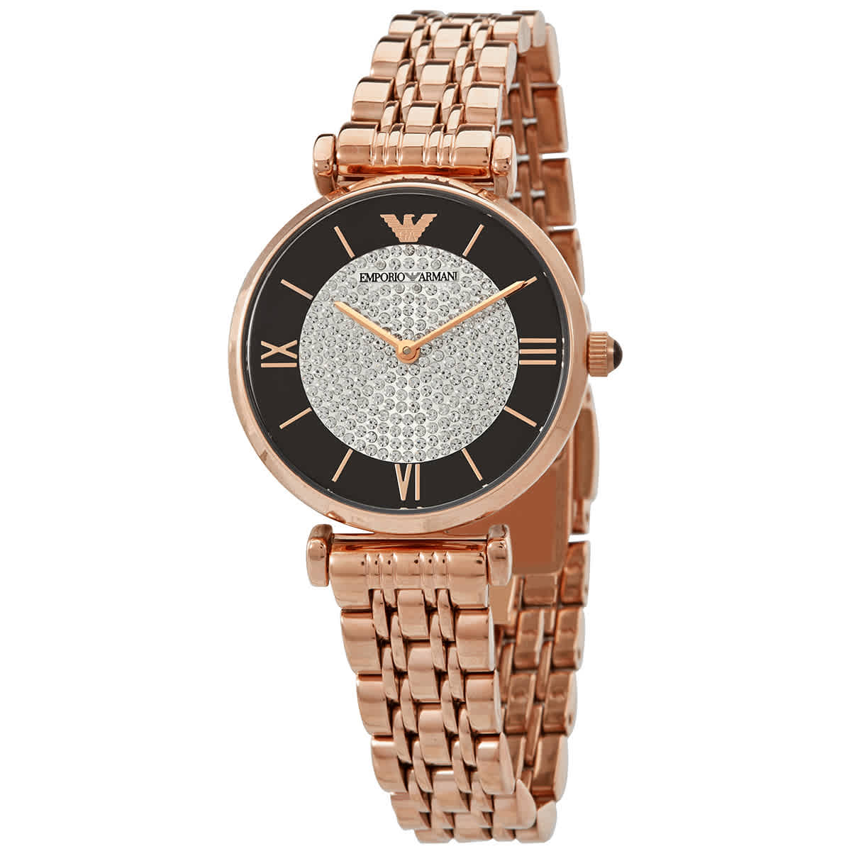 Emporio Armani Gianni T-Bar Quartz Brown Dial Ladies Watches AR11402