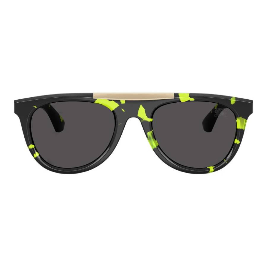 Burberry Man Sunglass BE4452U - Frame color: Green Havana, Lens color: Dark Grey