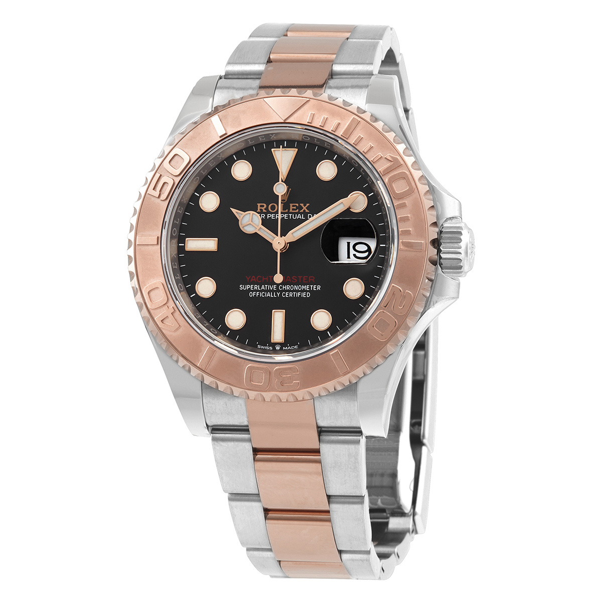 Pre-owned Rolex Yacht-Master 40 Black Dial Automatic Mens Steel and 18 ct Everose Gold Oyster Watch 126621BKSO 16495$