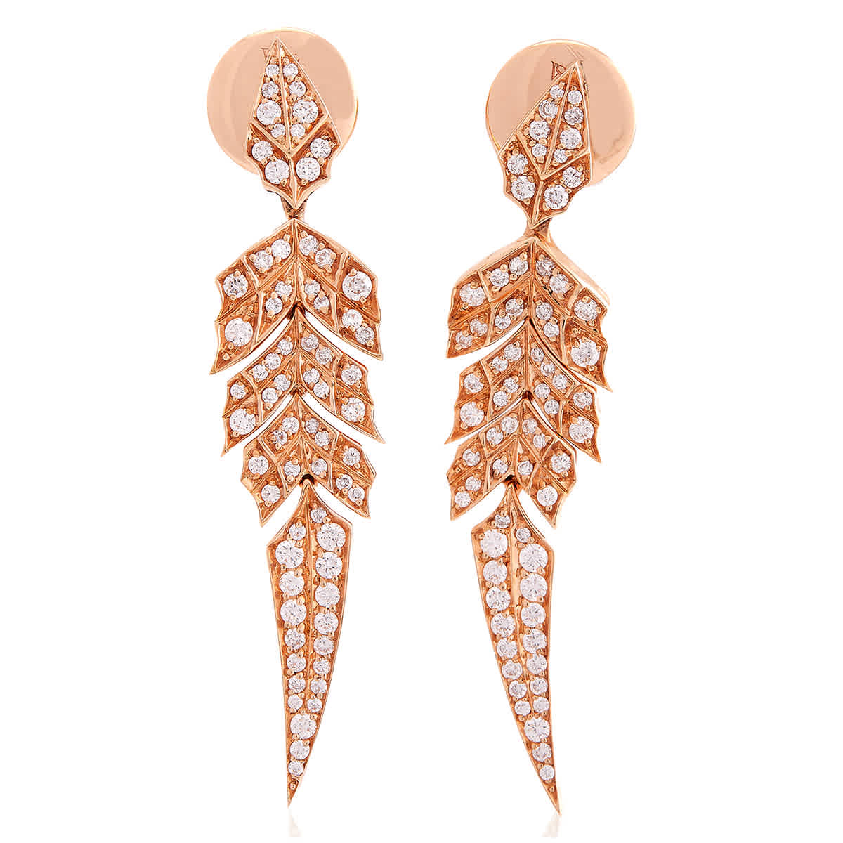 Stephen Webster 18K Rose Gold Diamond Magnipheasant Earrings