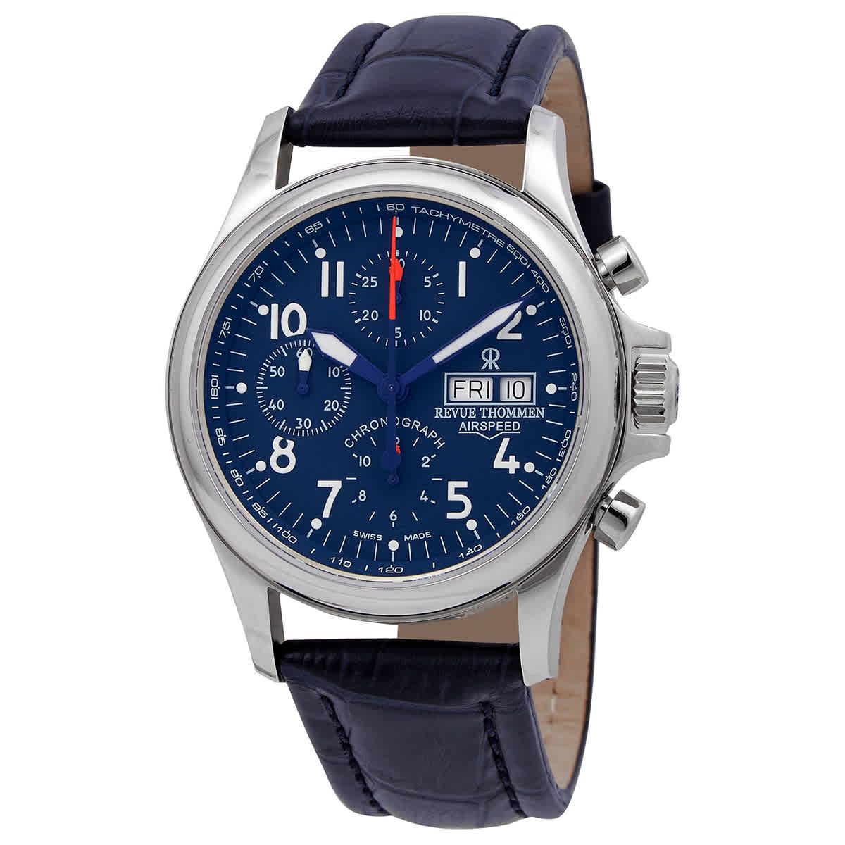 Revue Thommen Airspeed Pilot Chronograph Automatic Blue Dial Mens Watch 170816539 1080$
