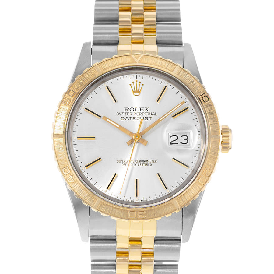 Preowned Rolex Datejust TurnOGraph Automatic Chronometer Silver Dial Mens Watch 16253 SSJ