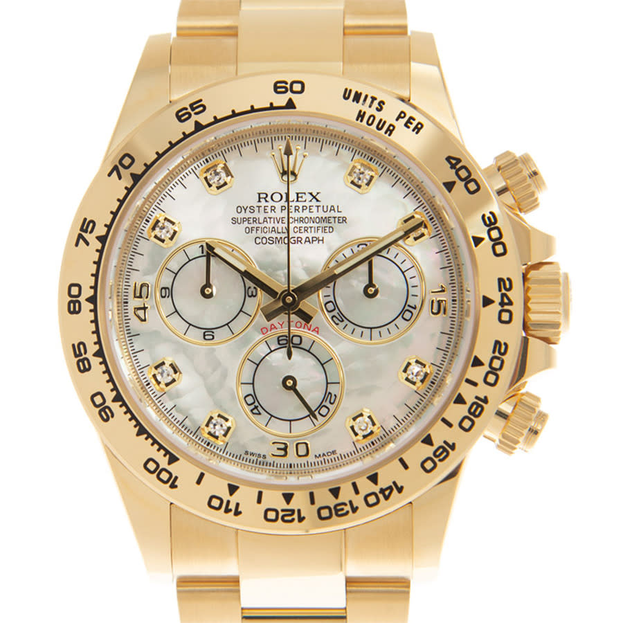 Rolex Cosmograph Daytona Chronograph Automatic Diamond White Mother of Pearl Dial Mens Watch 116508WMDO