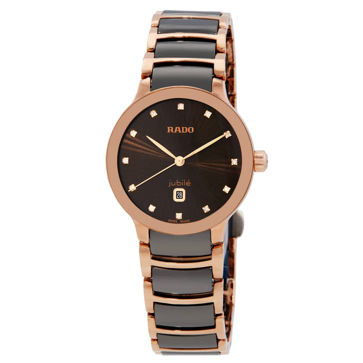 Rado Centrix Diamonds Quartz Brown Dial Ladies Watch R30024732 1811$