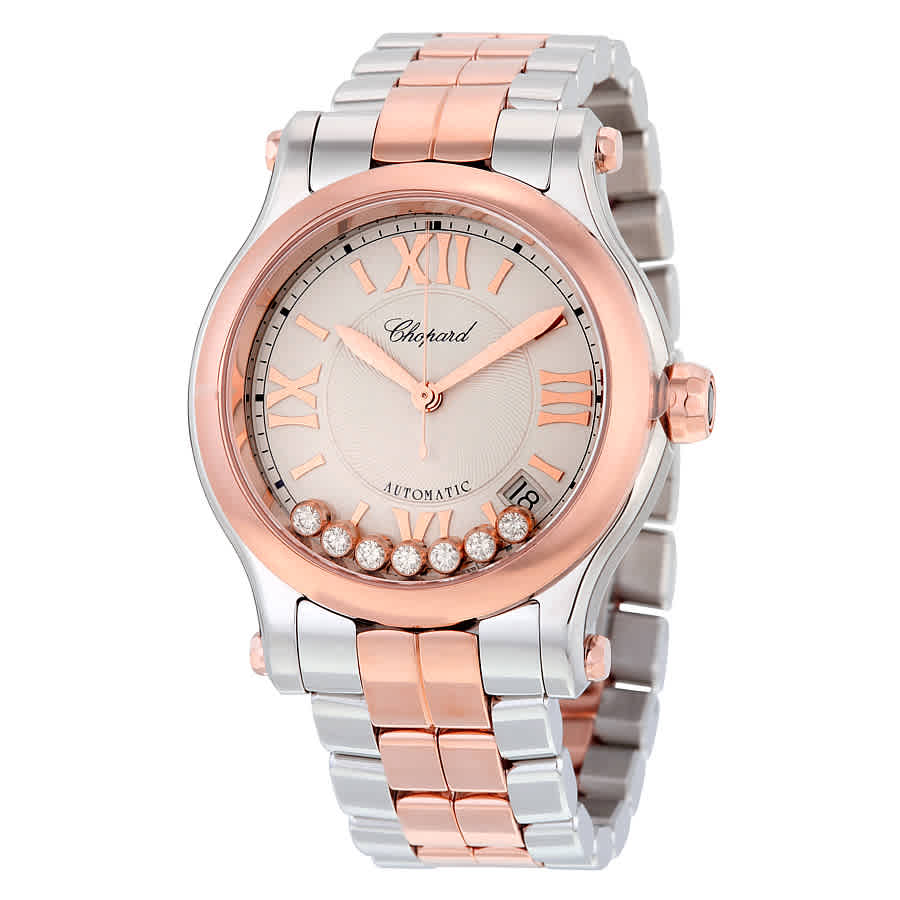 Chopard Happy Sport Silver Guilloche Dial Ladies Watch 278559-6002 11590$