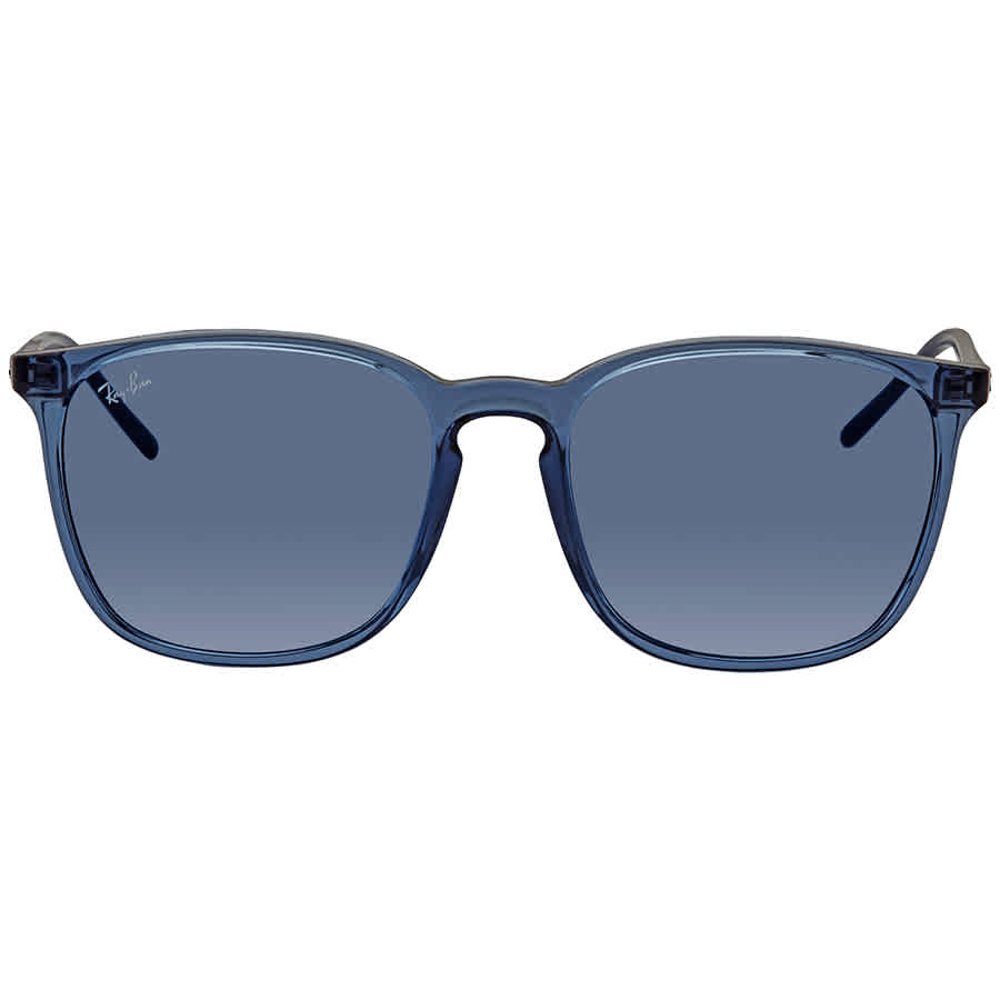 Ray-Ban Unisex Sunglass RB4387 -  Frame color: Transparent Blue, Lens color: Dark Blue