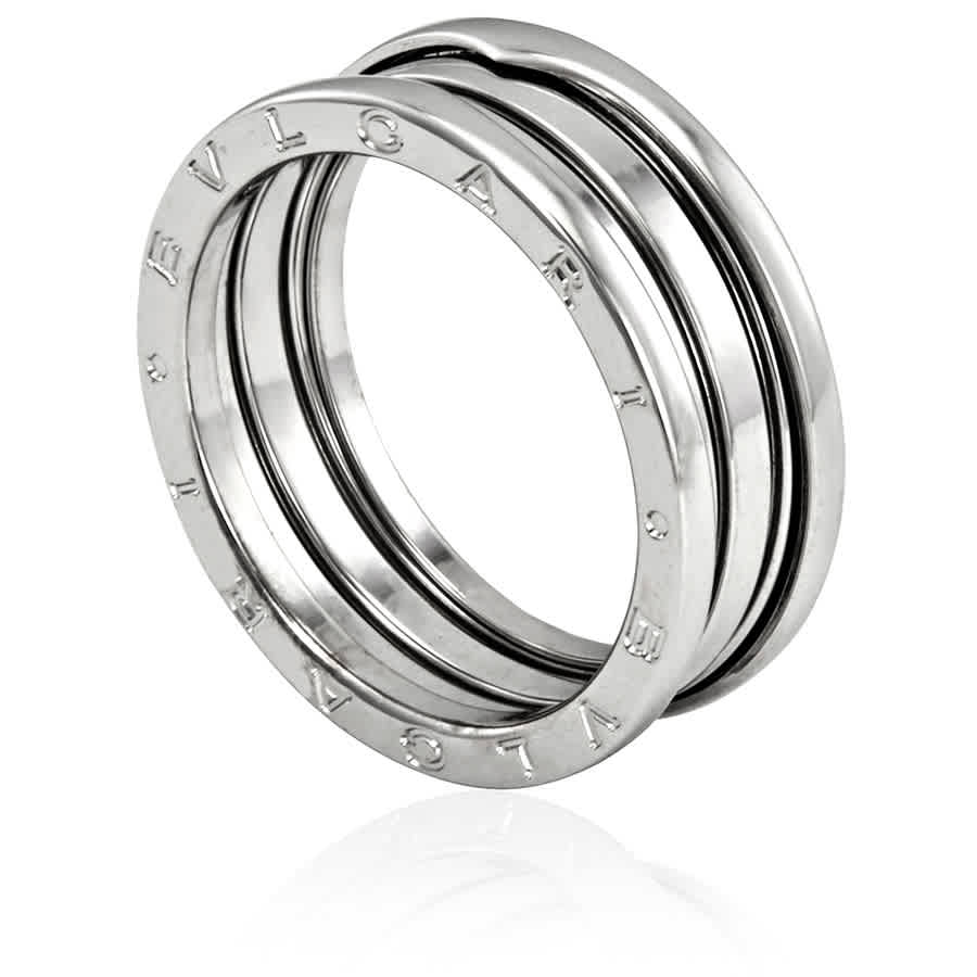 Bvlgari BZero1 18K White Gold 3-Band Ring Brand Size 55 US Size 7 2415$