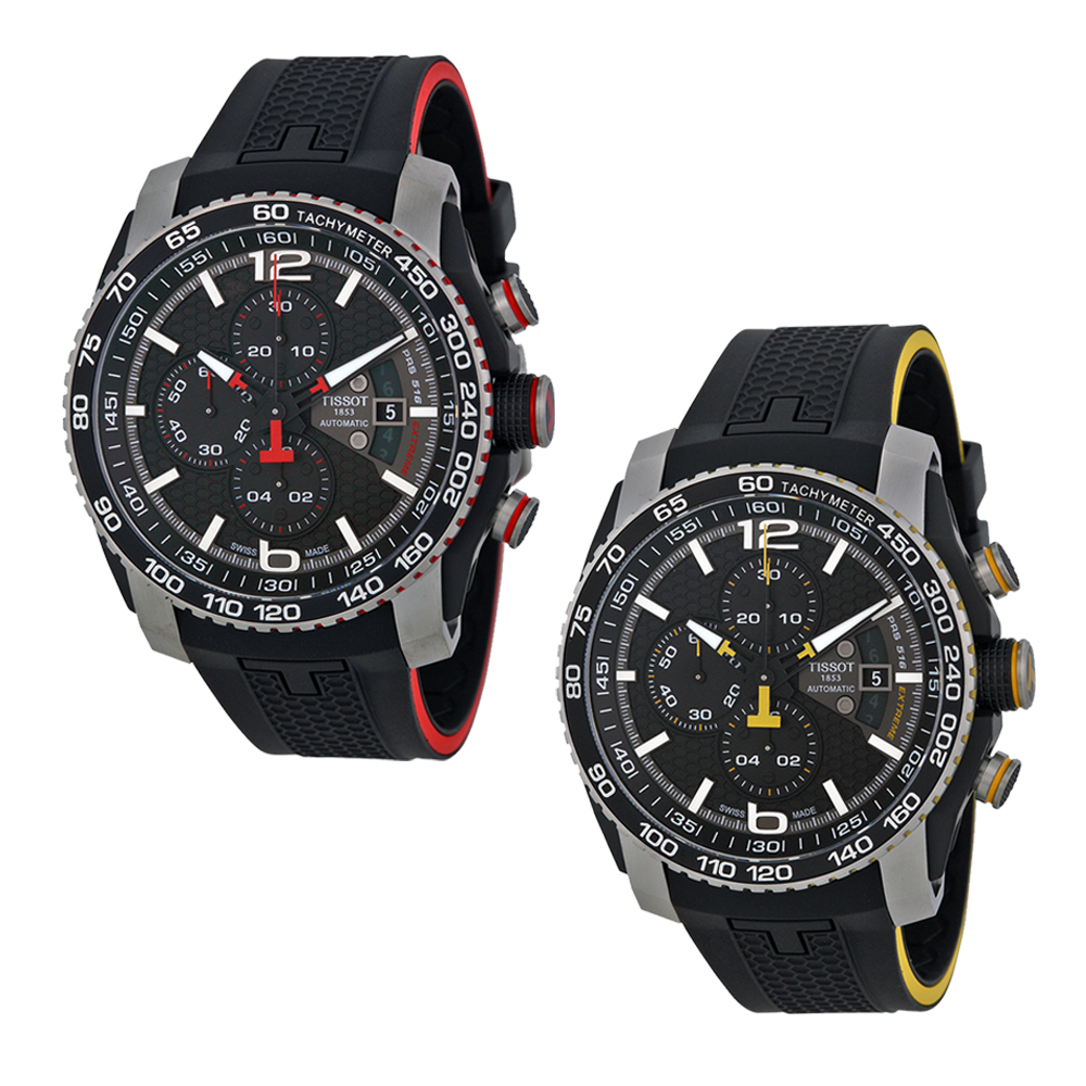 Tissot PRS 516 Black Dial Chronograph Men's Watch - Choose size & Color