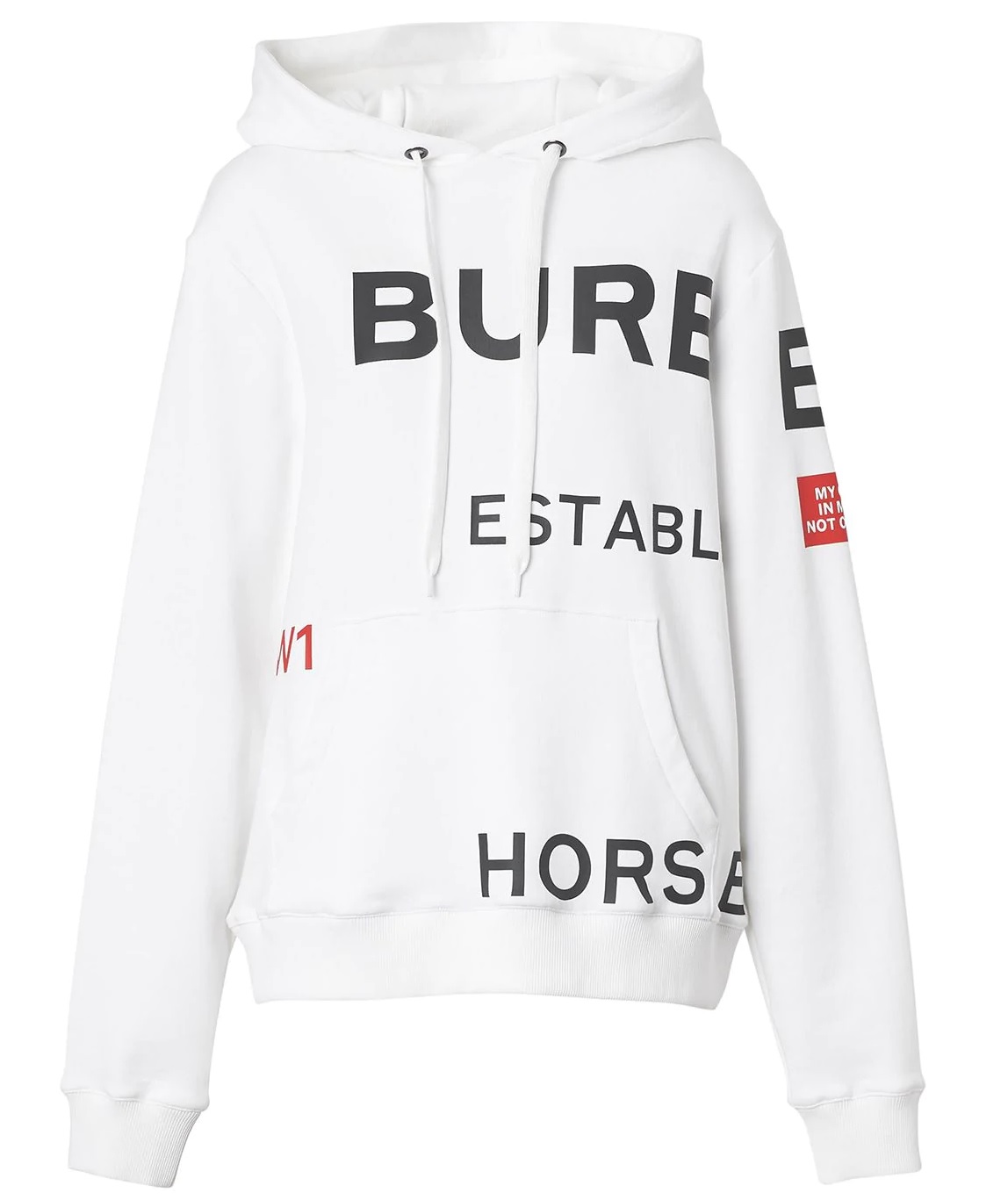 burberry oversized logo print hoodie