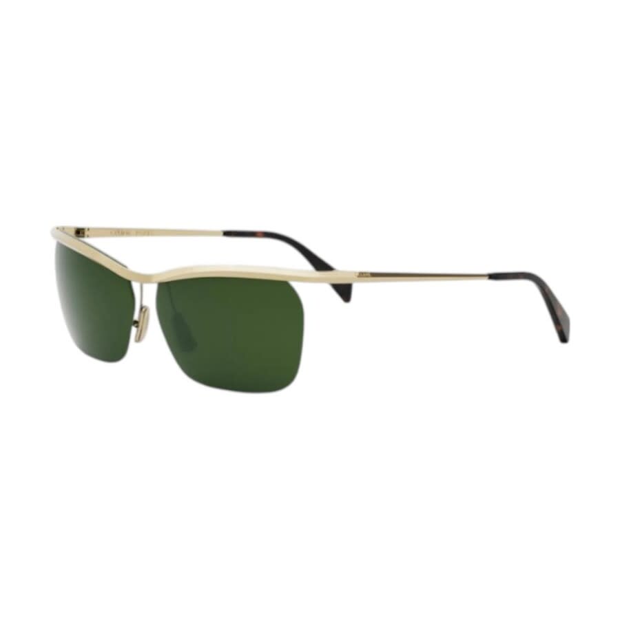 Celine CL40307U16A Square Semi Rim Metal Sunglasses — Silver