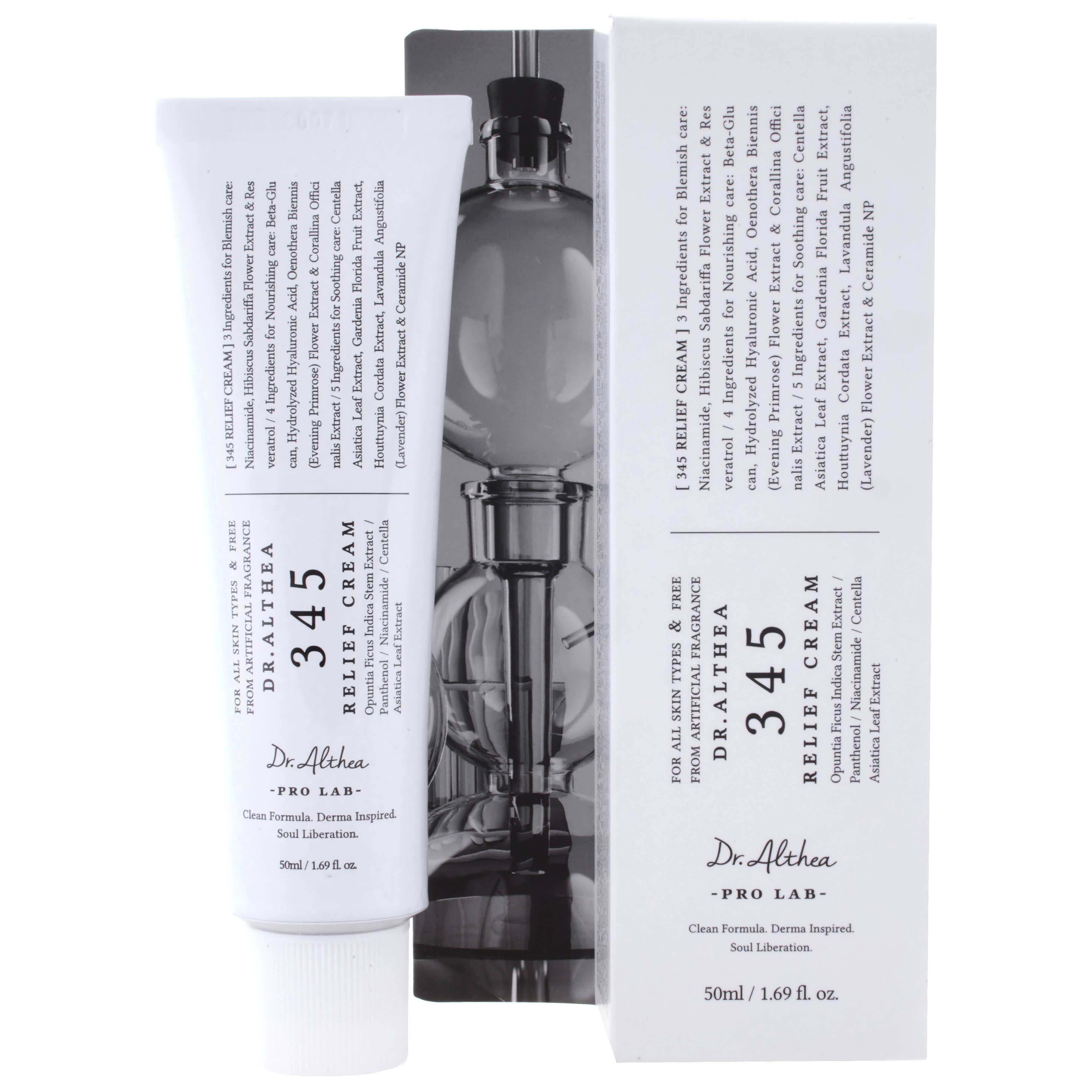 Dr.Althea 345 Relief Cream Daily Face Moisturizer for Soothing Recovery and Blemish Care 1.69 oz