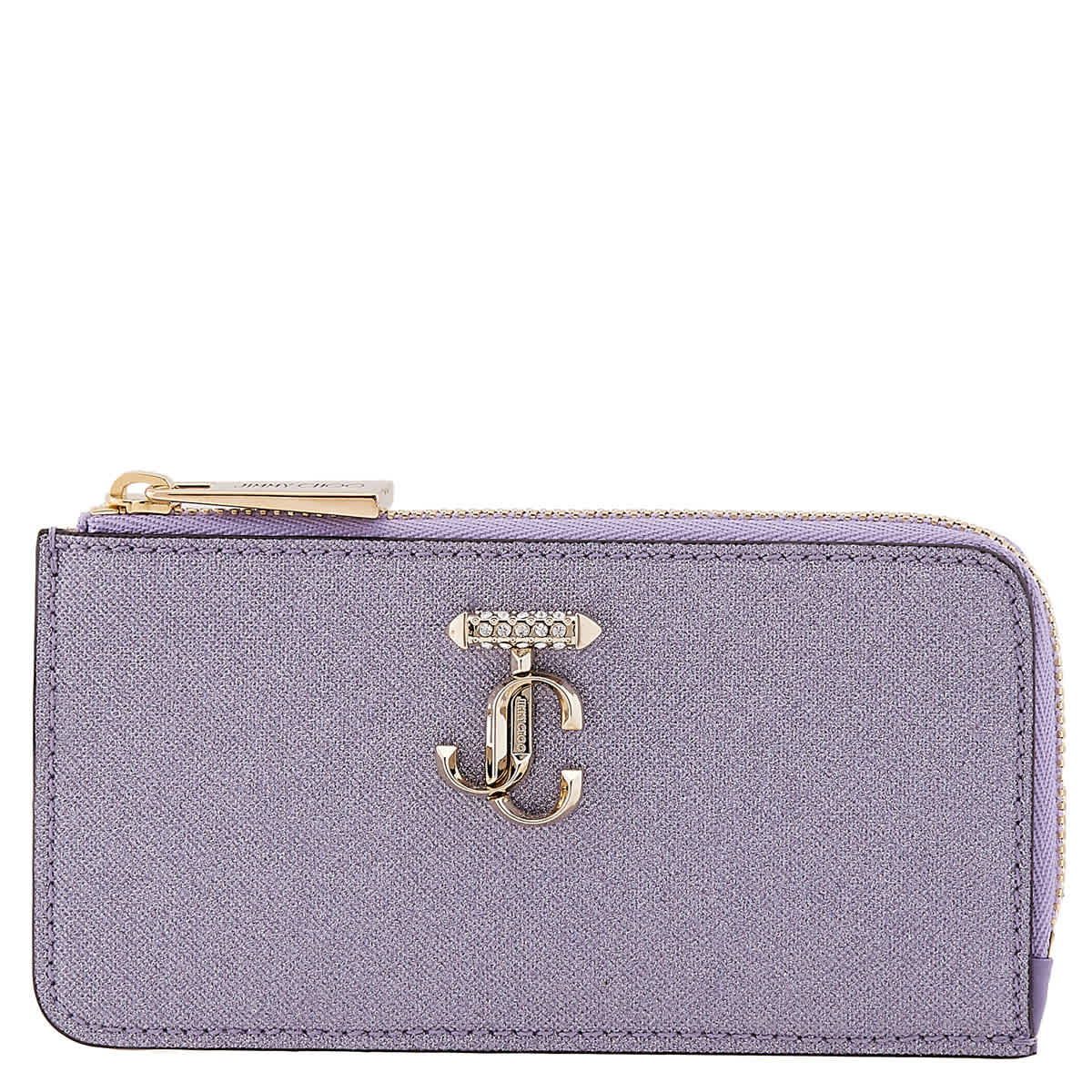 Jimmy Choo JC Emblem Zip Card Holder J000168857-TANZANITE/LIGHT