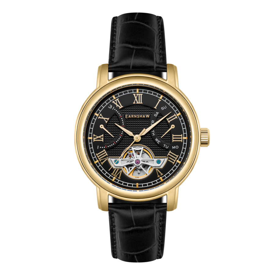 Thomas Earnshaw Longcase Black Dial Mens Watch ES-8169-05