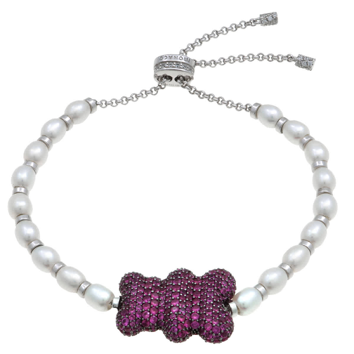 APM Monaco Yummy Bear Adjustable Pearl Bracelet 142$