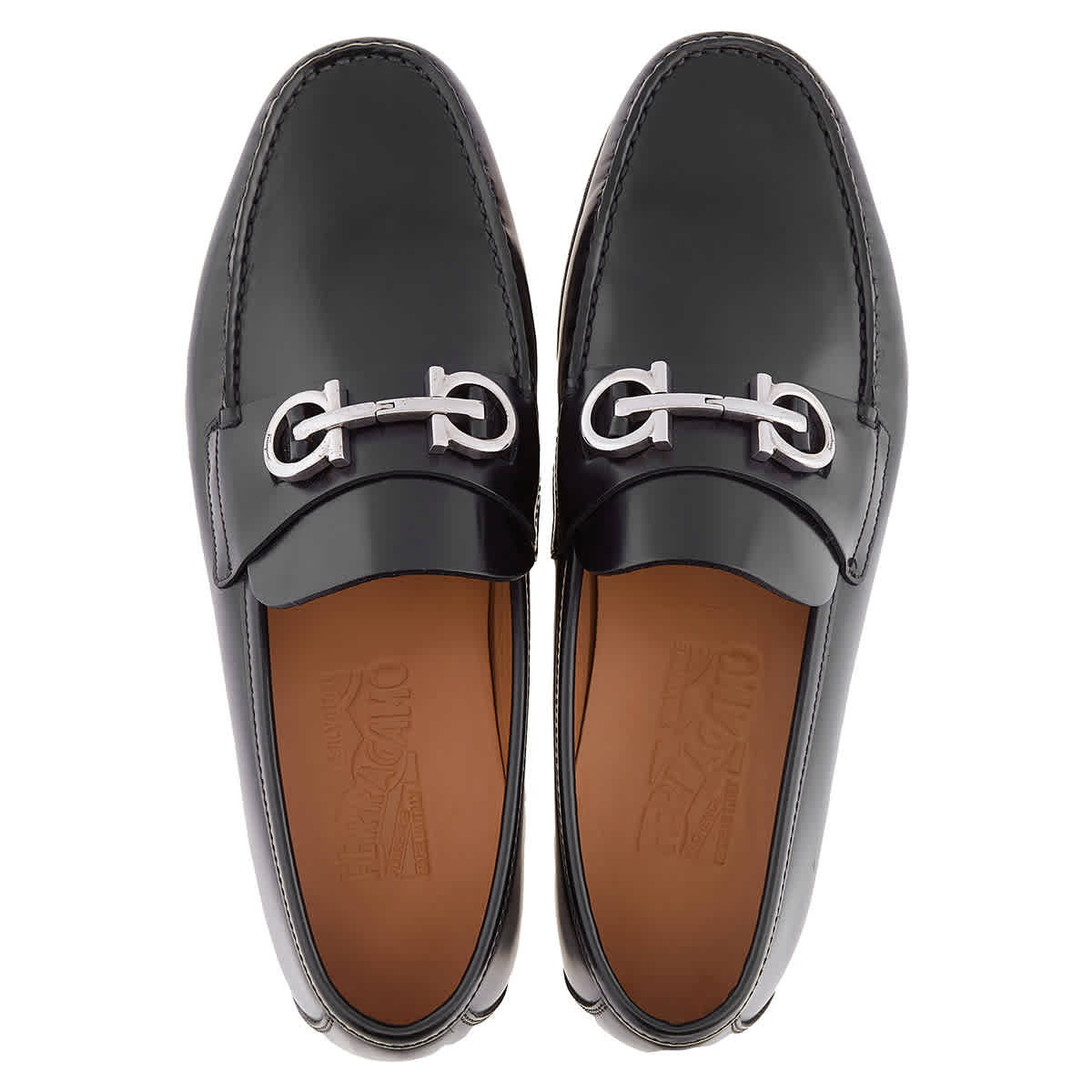 Salvatore Ferragamo Galileo Gancini Ornament Slip-On Loafers