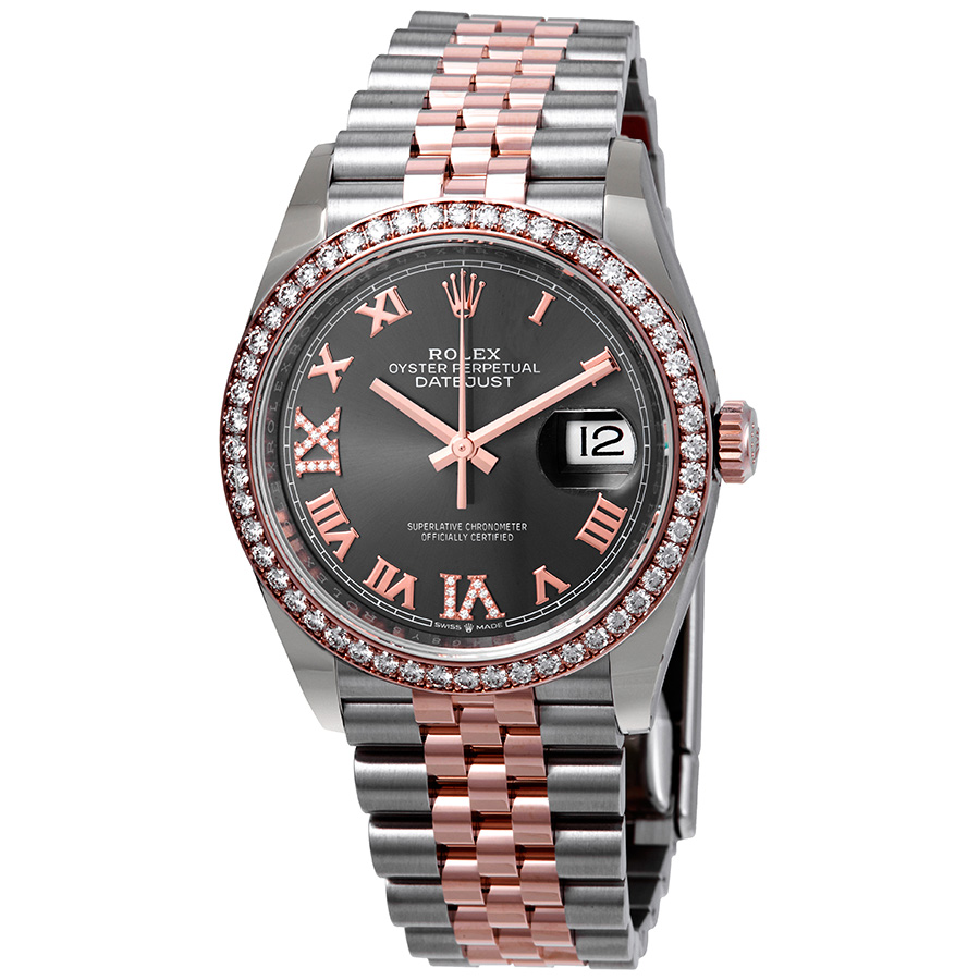 Preowned Rolex Datejust Diamond Rhodium Dial Mens Watch 126281 RRDJ