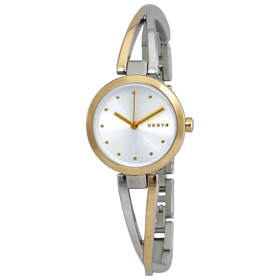 DKNY Crosswalk Quartz Silver Dial Two-tone Ladies Watch NY2790 ...