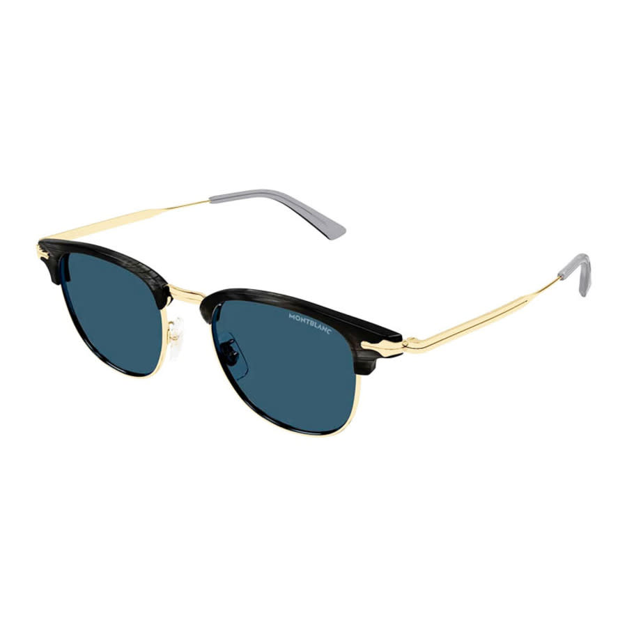 Montblanc MB0364S003 Square Full Rim Sunglasses — Gold