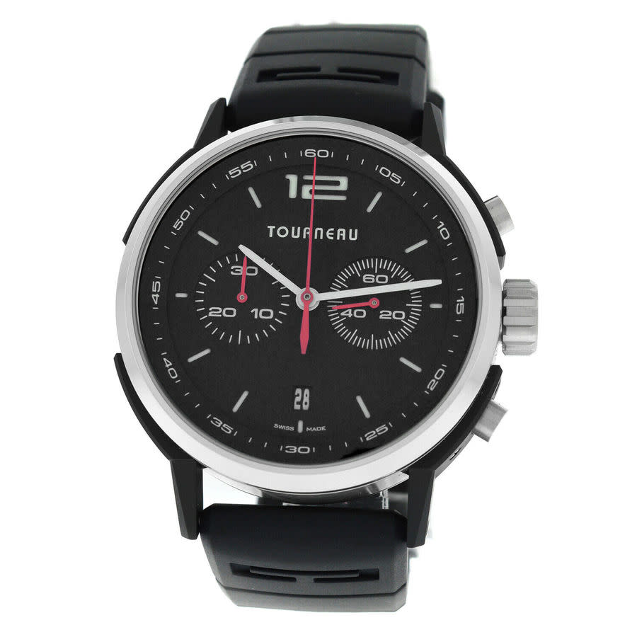 Pre-owned Tourneau TNY Chronograph Automatic Black Dial Mens Watch TNY440302002