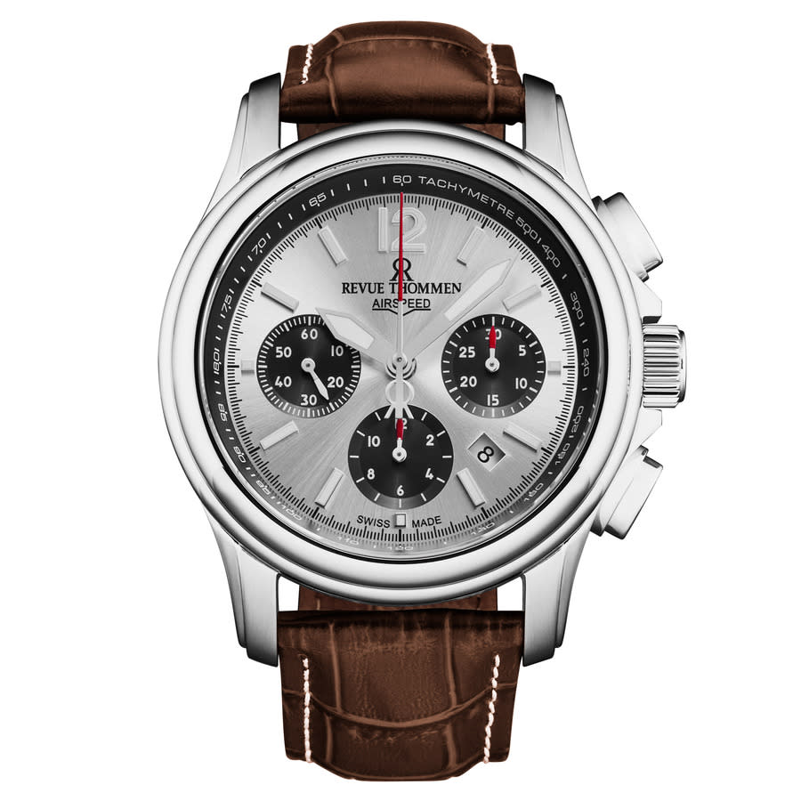 Revue Thommen Air Speed Chronograph Automatic Silver Dial Mens Watch 160416332 1186$