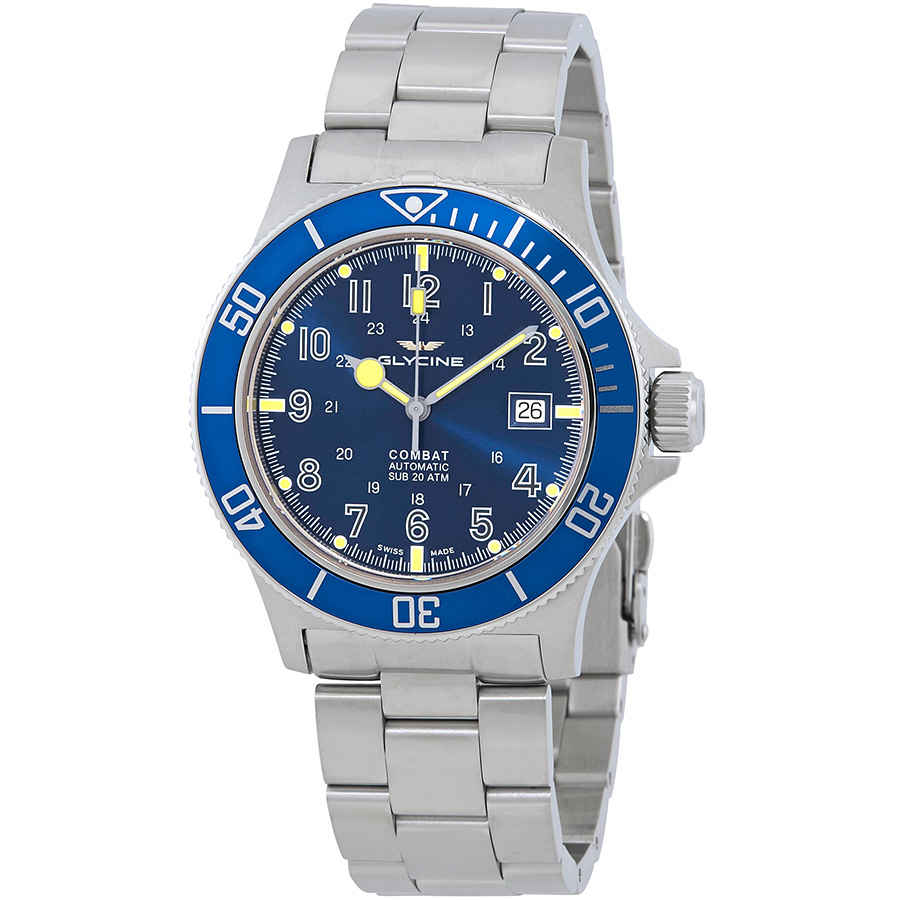 Glycine Combat Sub Automatic Blue Dial Mens Watch GL0077 419$