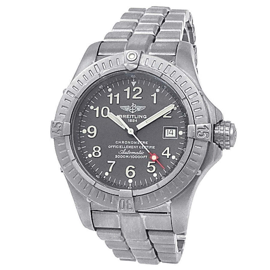 Pre-owned Breitling Avenger Seawolf Mens Automatic Watch E17370 In Grey ...