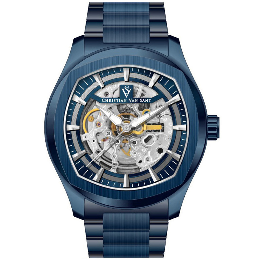 Christian Van Sant Romeo Automatic Blue Dial Mens Watch CV9511 348$