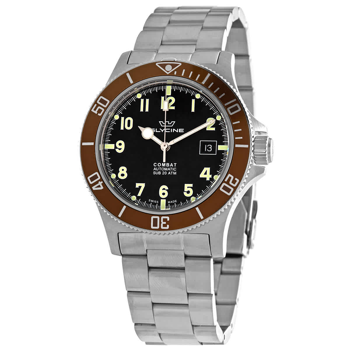 Glycine Combat Sub 42 Automatic Black Dial Mens Watch GL0171 419$