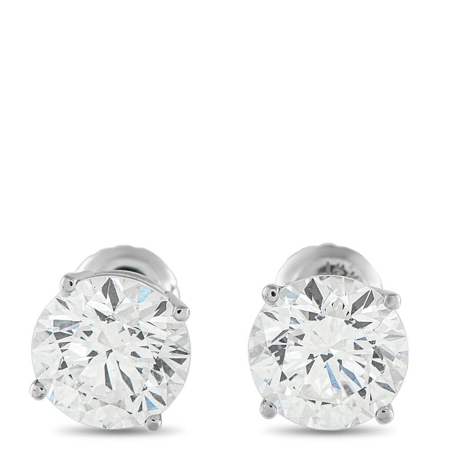 LB Exclusive 14K White Gold 3.66ct Lab Grown Diamond Stud Earrings LG09 091125
