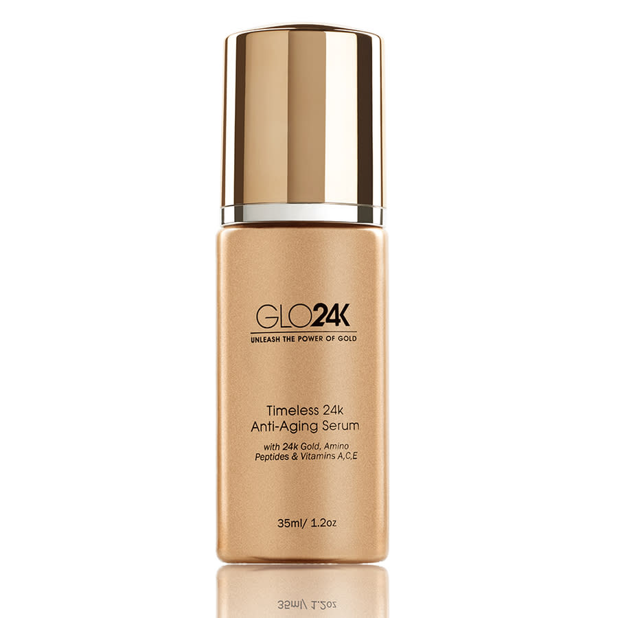 GLO24K Timeless 24K Anti-Aging Serum With 24K Gold Amino Peptides Vitamins A C E 12 oz Skin Care 680196962520 40$