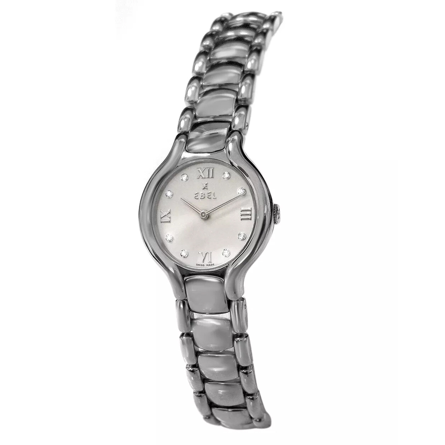 Pre-owned Ebel Beluga Quartz Diamond Silver Dial Ladies Watch E9157421