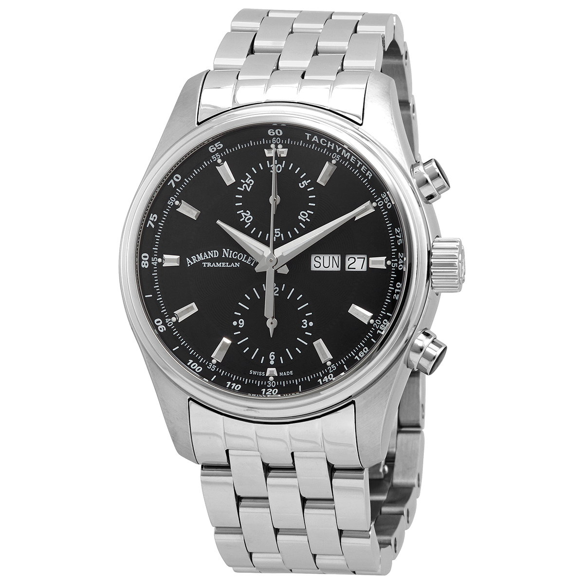 Armand Nicolet MH2 Chronograph Automatic Black Dial Mens Watch A647A-NR-BMA22640A 1499$