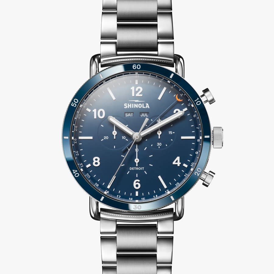 Shinola The Canfield Sport Chronograph Quartz Blue Dial Mens Watch S0120089890 755$