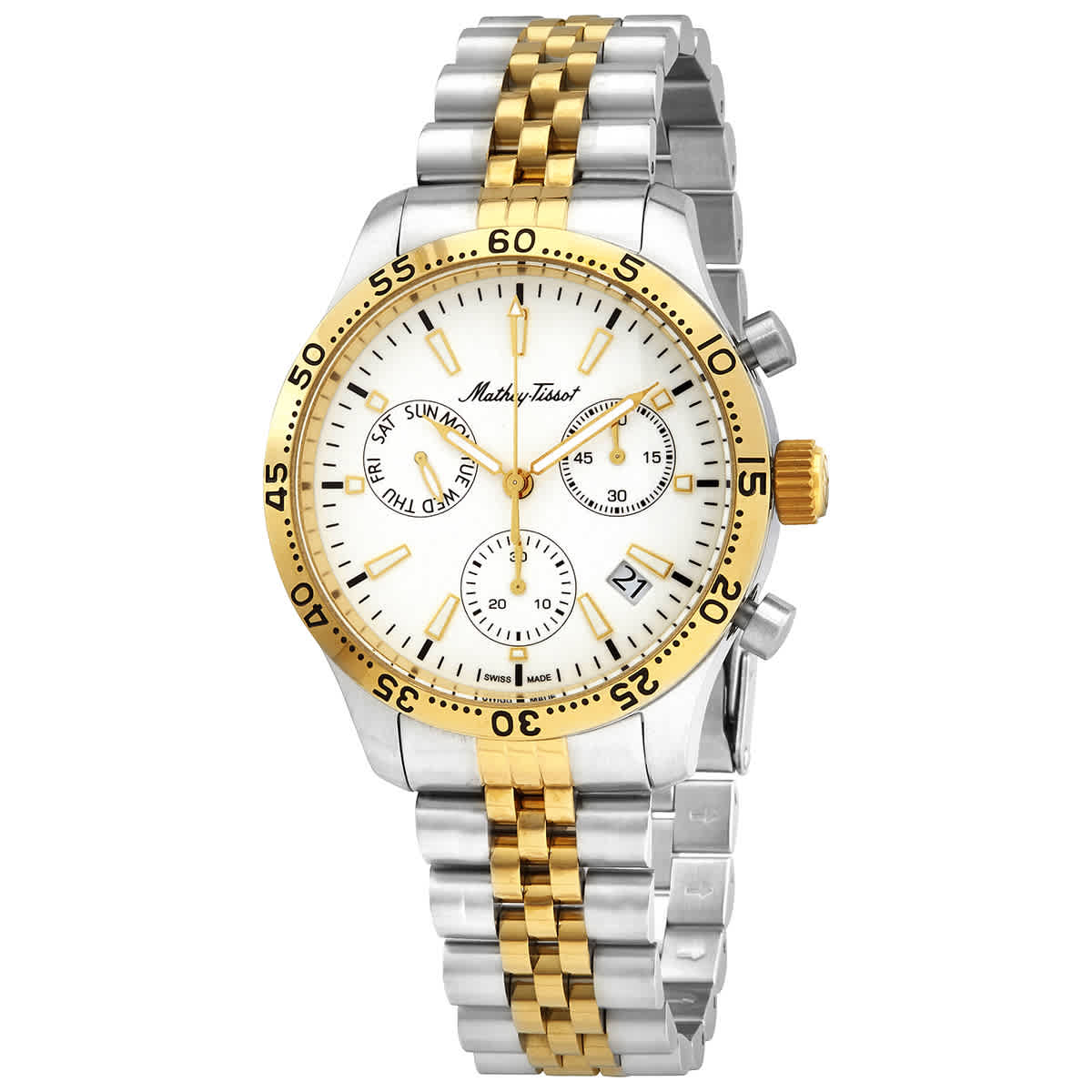 Mathey-Tissot Mathey II Quartz Crystal White Dial Ladies Watch