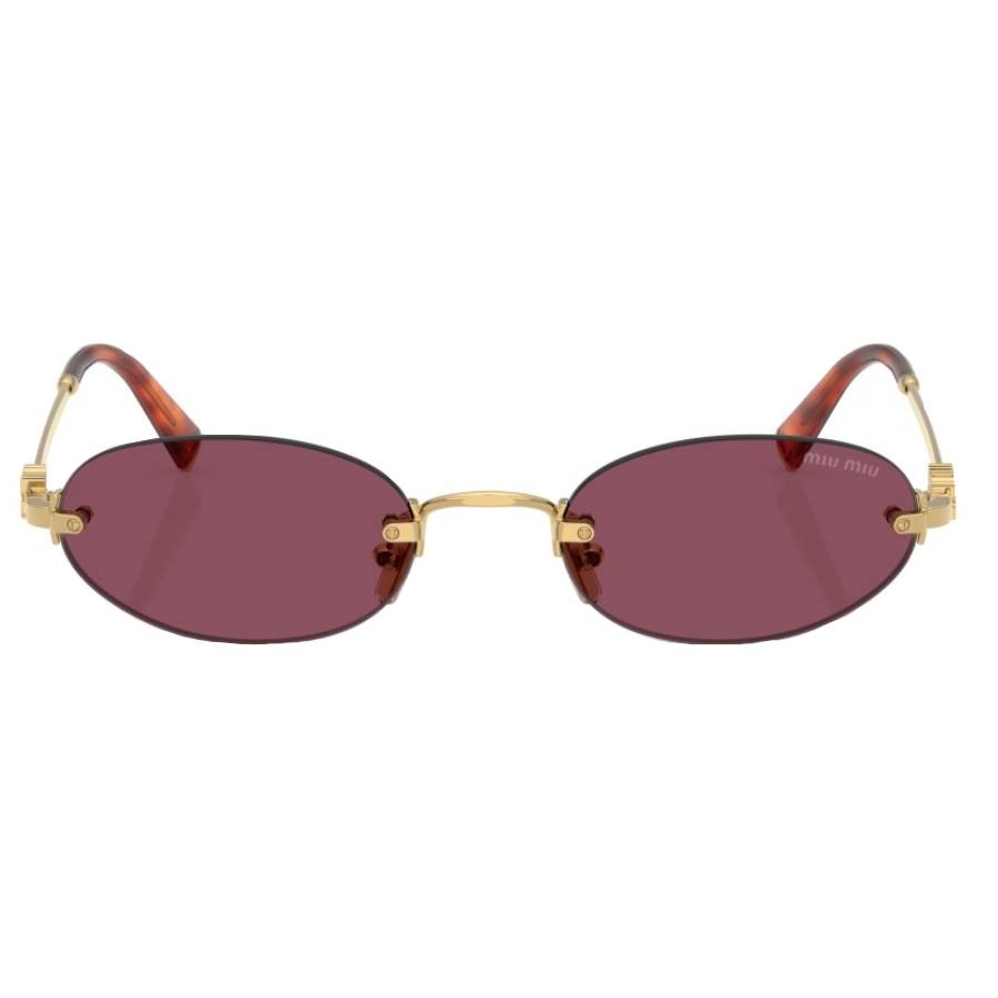Miu Miu Woman Sunglass MU A54S - Frame color: Gold, Lens color: Dark Violet