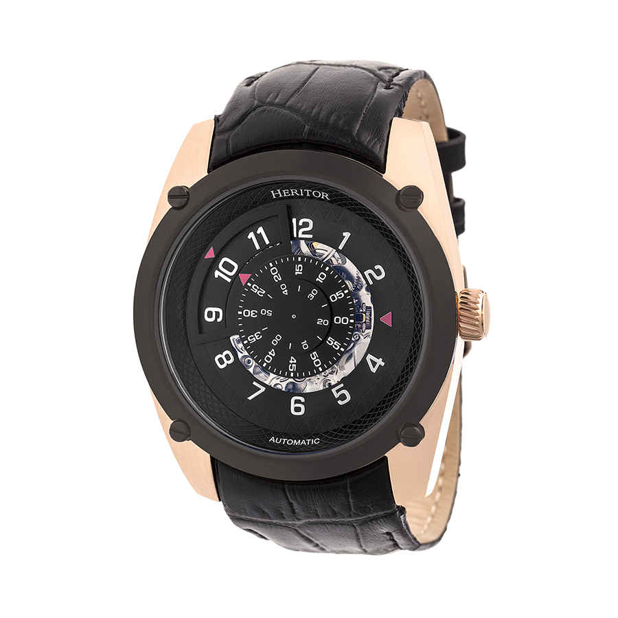Heritor Daniels Automatic Black Dial Mens Watch HR7406