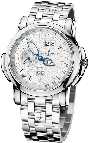Ulysse Nardin GMT Perpetual Silver Dial 18kt White Gold Mens Watch 320-60-8-60 66550$