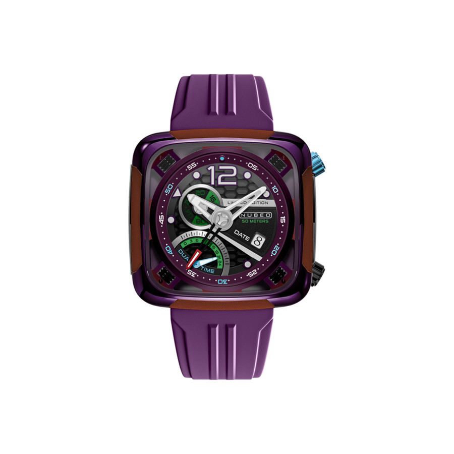 Nubeo Ecliptic Quartz Black Dial Mens Watch NB-6096-06 200$